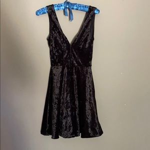 Black velvet Lulu’s dress.